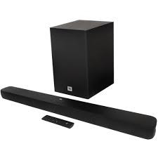 JBL Cinema SB180, Wireless Subwoofer for Extra Deep Bass, 2.1 Channel Home Theatre with Remote, HDMI ARC, Bluetooth & Optical Connectivity (220W)