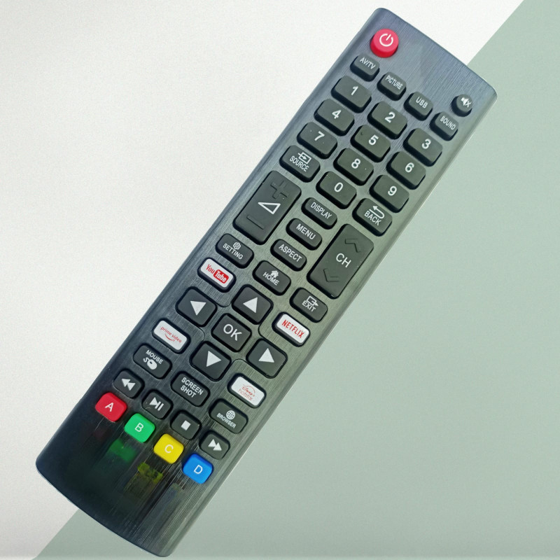 CROWN TV COMPATIBLE REMOTE WITH YOUTUBE & NETFLIX BUTTON
